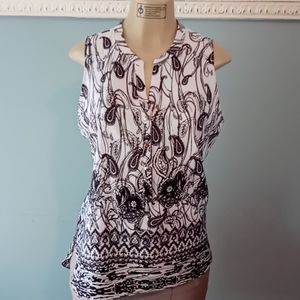 Paisley Sleeveless Blouse